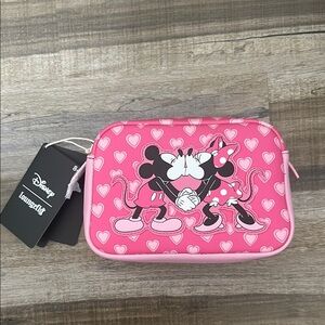 NWT Disney Loungefly Pink Heart Pattern Pouch